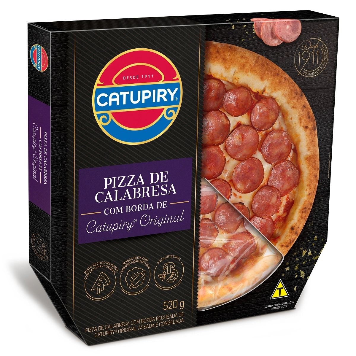 Pizza Catupiry Cong. Calabresa C/ Borda Catupiry Orig. 520g