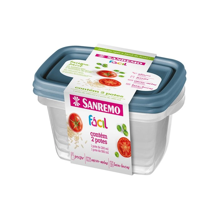 Conjunto.pote Sanremo Retangular C/2un