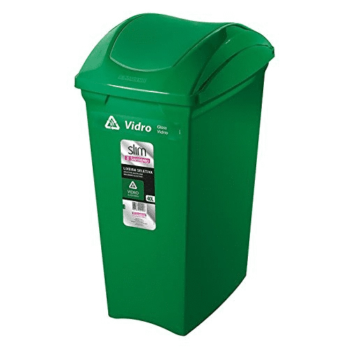 Lixeira Sanremo Seletiva Verde Plastico 40l