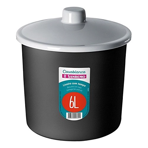 Lixeira Sanremo C/tampa Plast 6lt