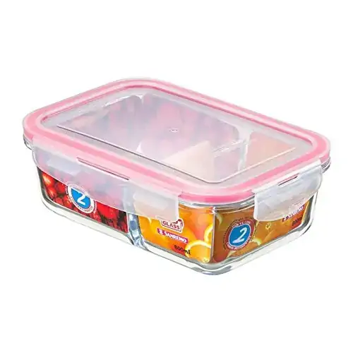 Pote De Vidro Sanremo Retang C/div 800ml