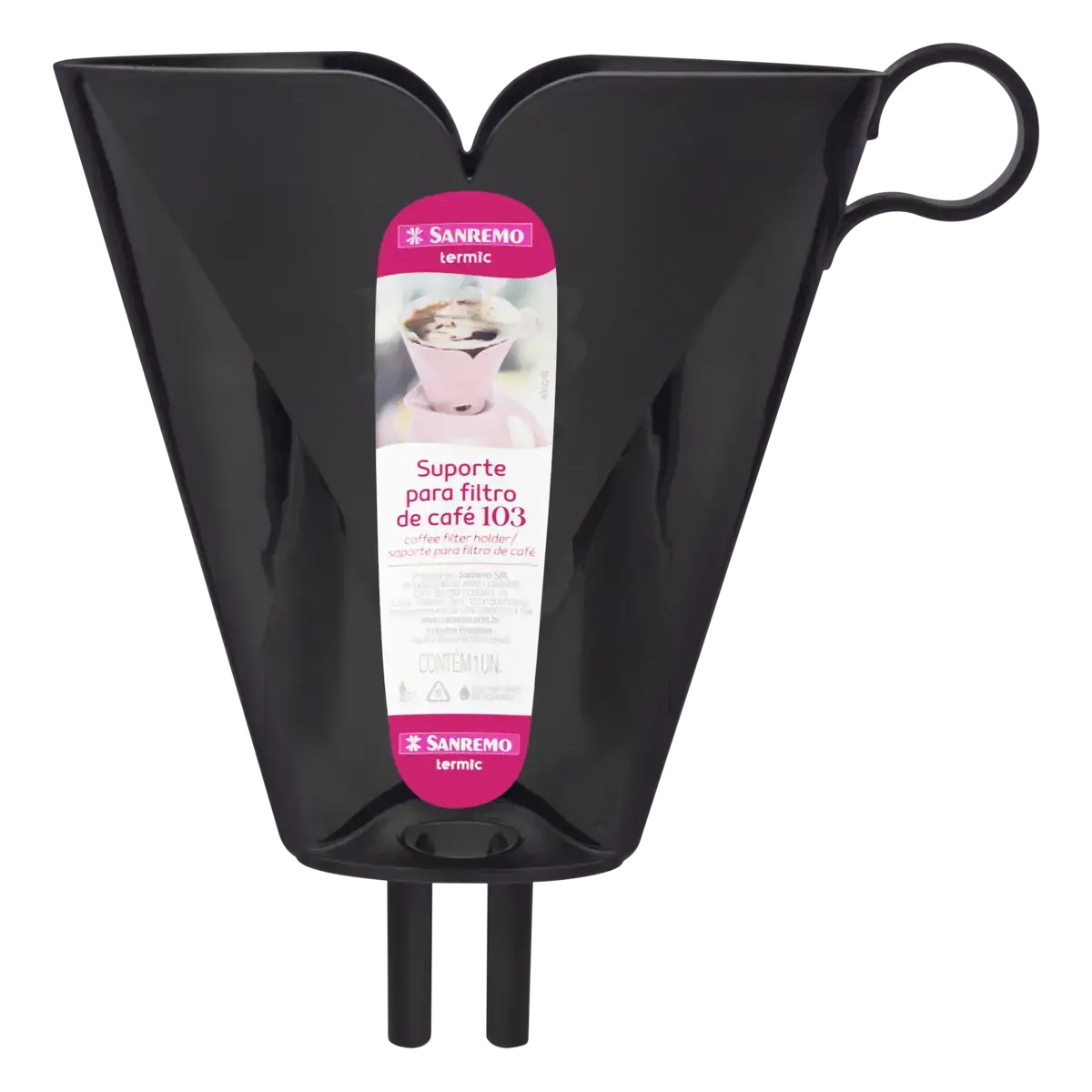 Suporte Para Filtro De Café Preto Plástico Sanremo Termic 103