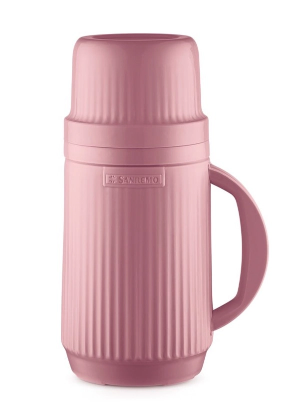 Garrafa Termica Plastico Alegra Rosa 500ml Sr10905 Sanremo