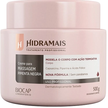 Cr Massagem Hidramais 500g Pimenta Negra