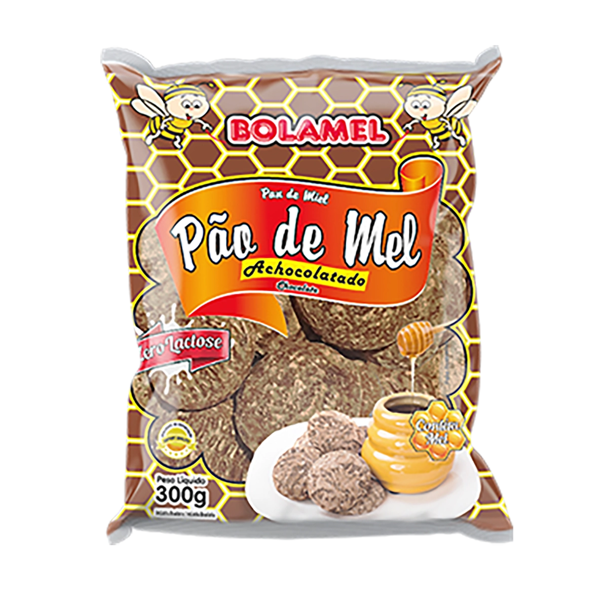 Biscoito Bolamel Pao De Mel Achocolatado