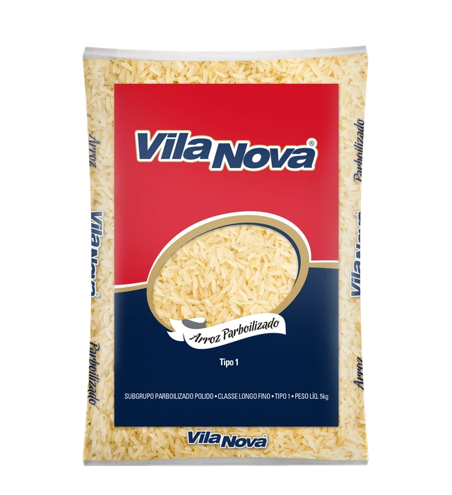 Arroz Vila Nova Beneficiado Parboilizado Longo Fino Tipo 1 5kg