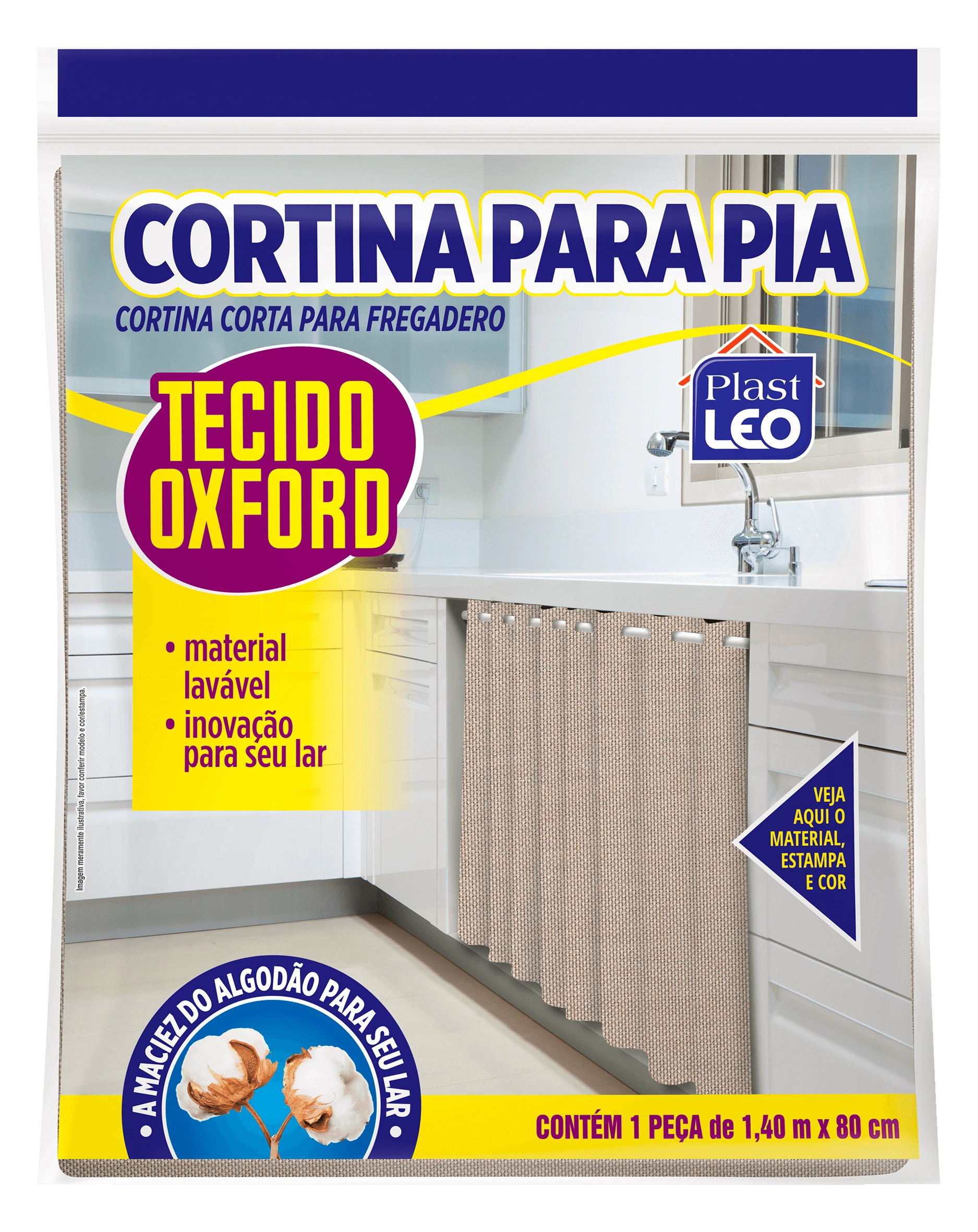 Cortina Pia Estampa Floral 221 F Plast Leo