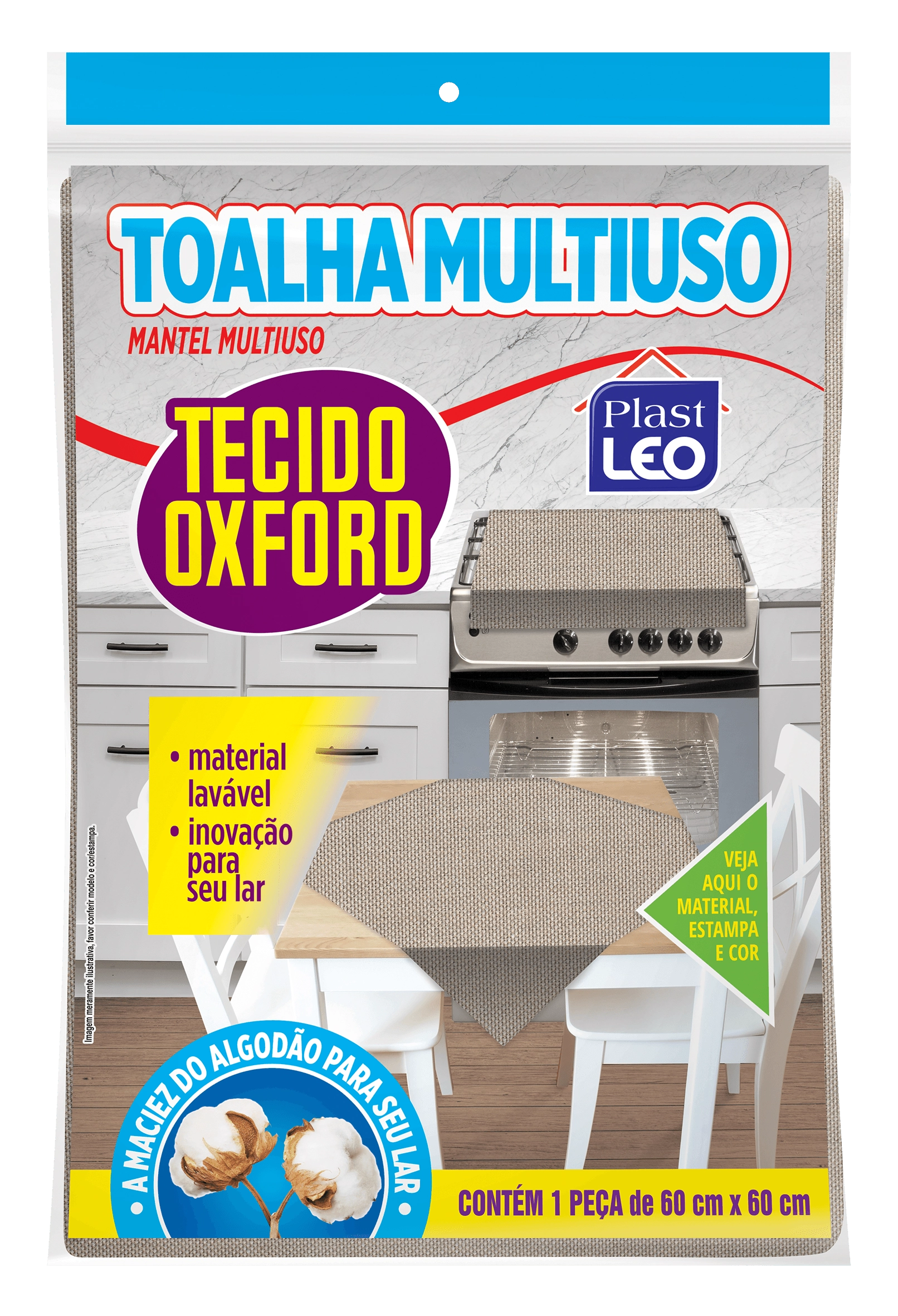 Toalha Multiuso Estampa Floral 226 F Plast Leo
