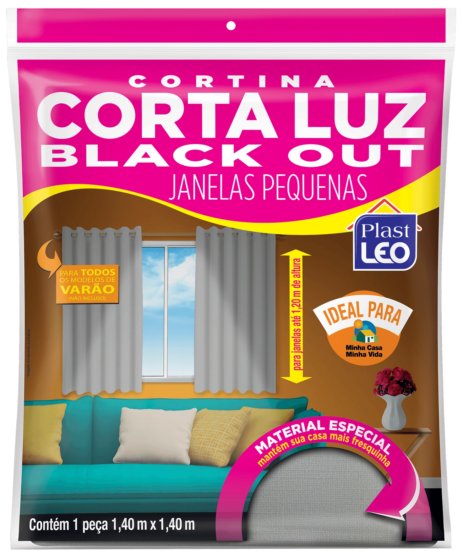 Cortina Corta Luz Blackout Cinza