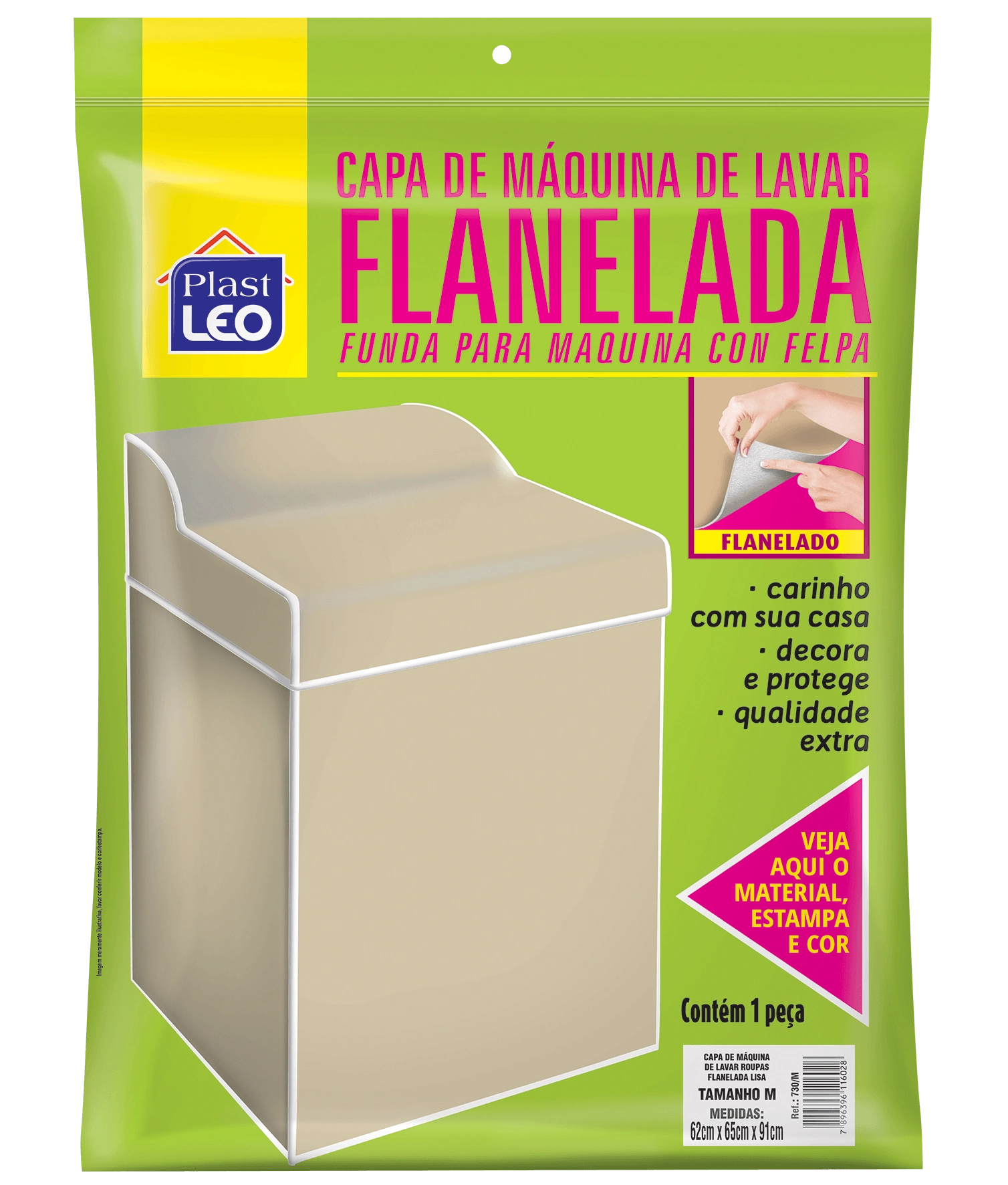 Capa P/maquina Flan Lisa M Plast Leo