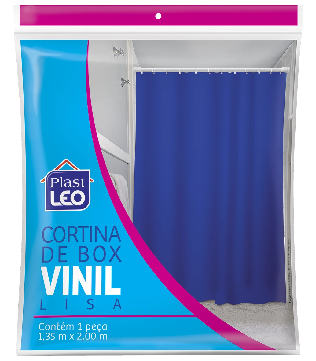 Cortina Box Vinil Lisa 1.35x2m Sort 603 S2 Plast Leo