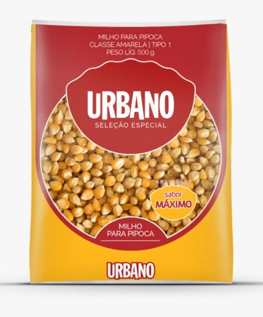 Pipoca Urbano Amarelo Duro Tradicional 500g