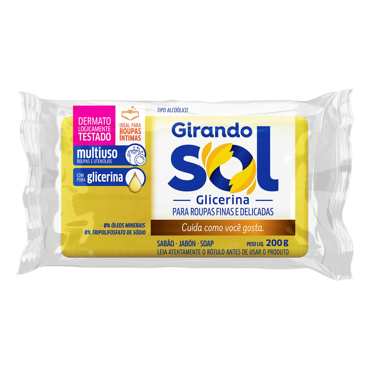 Sabão Barra Glicerinado Multiuso Girando Sol Flow Pack 200g