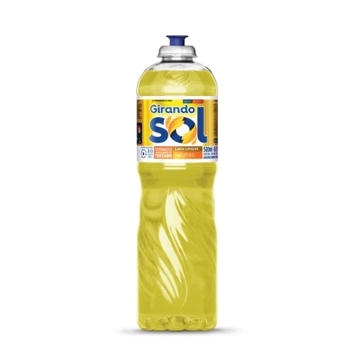 Lava Louças Líquido Neutro Girando Sol Squeeze 500ml