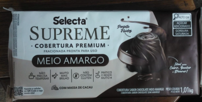 Cobertura Supreme Choc Meio Amar Selecta 1,010kg