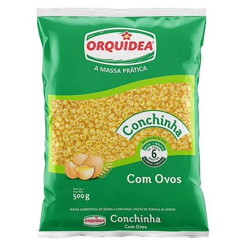 Macarrão De Sêmola Com Ovos Conchinha Orquídea Pacote 500g