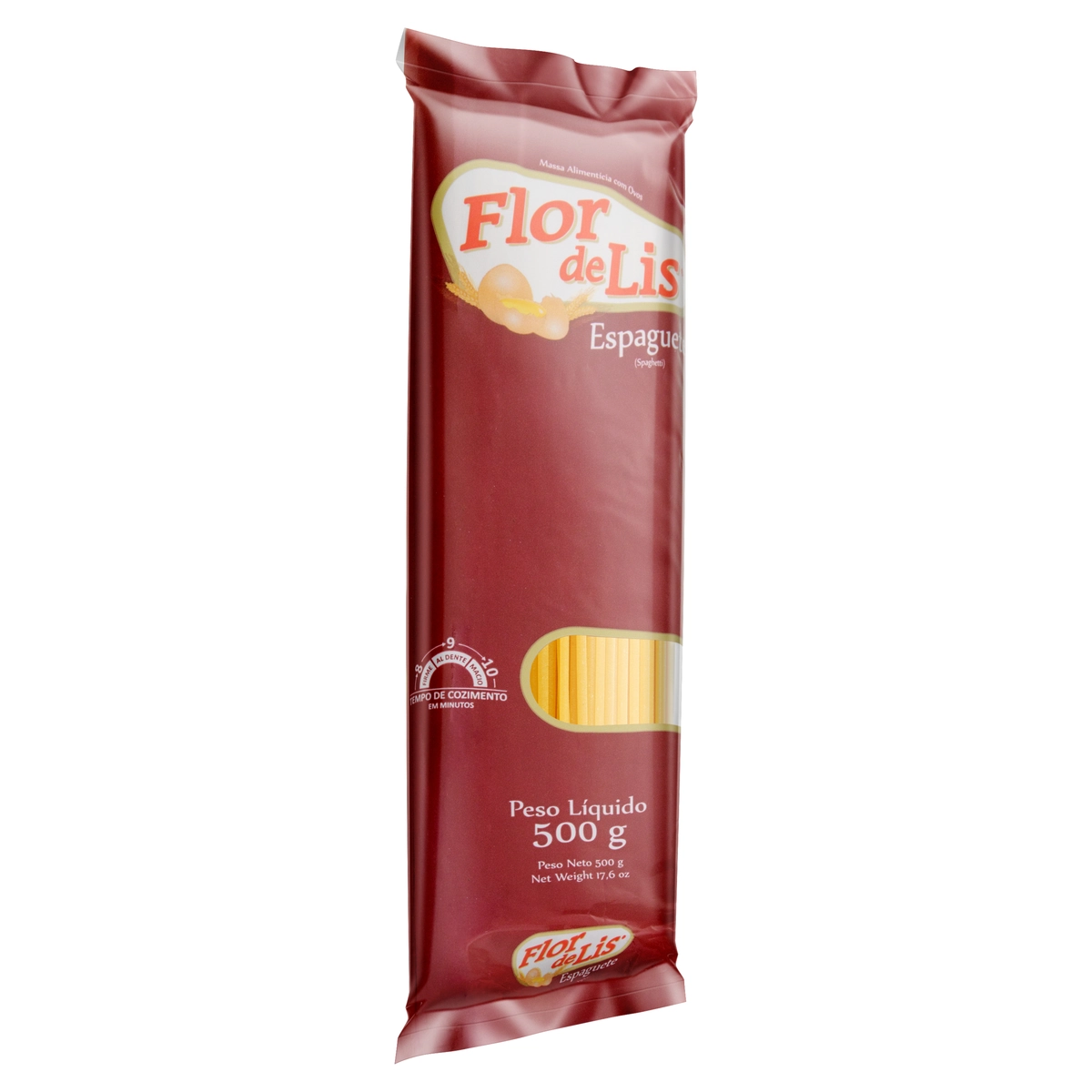 Macarrão Com Ovos Espaguete 8 Flor De Lis Pacote 500g