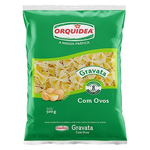 Macarrão De Sêmola Com Ovos Gravata Orquídea Pacote 500g