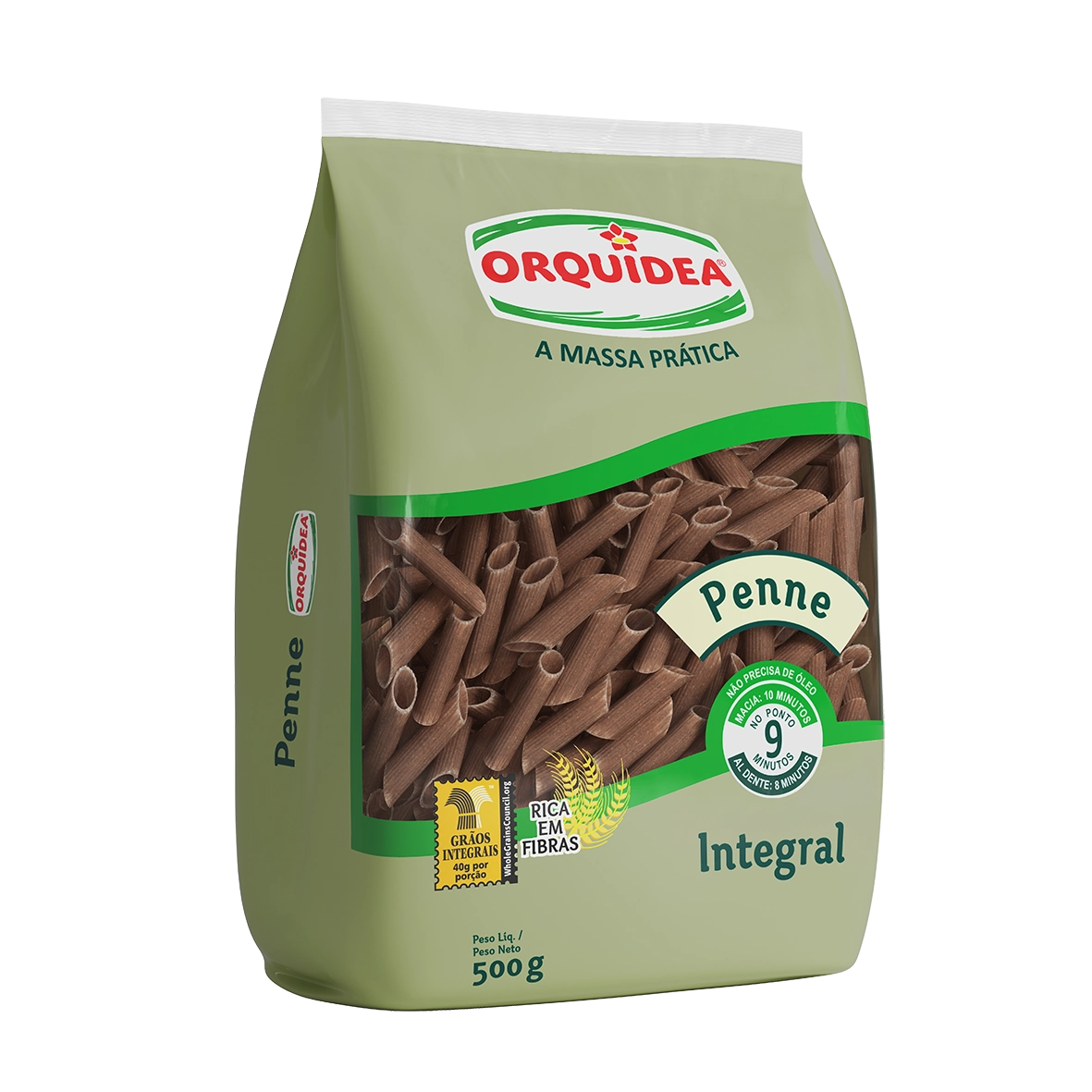 Macarrão Integral Penne Orquídea Pacote 500g