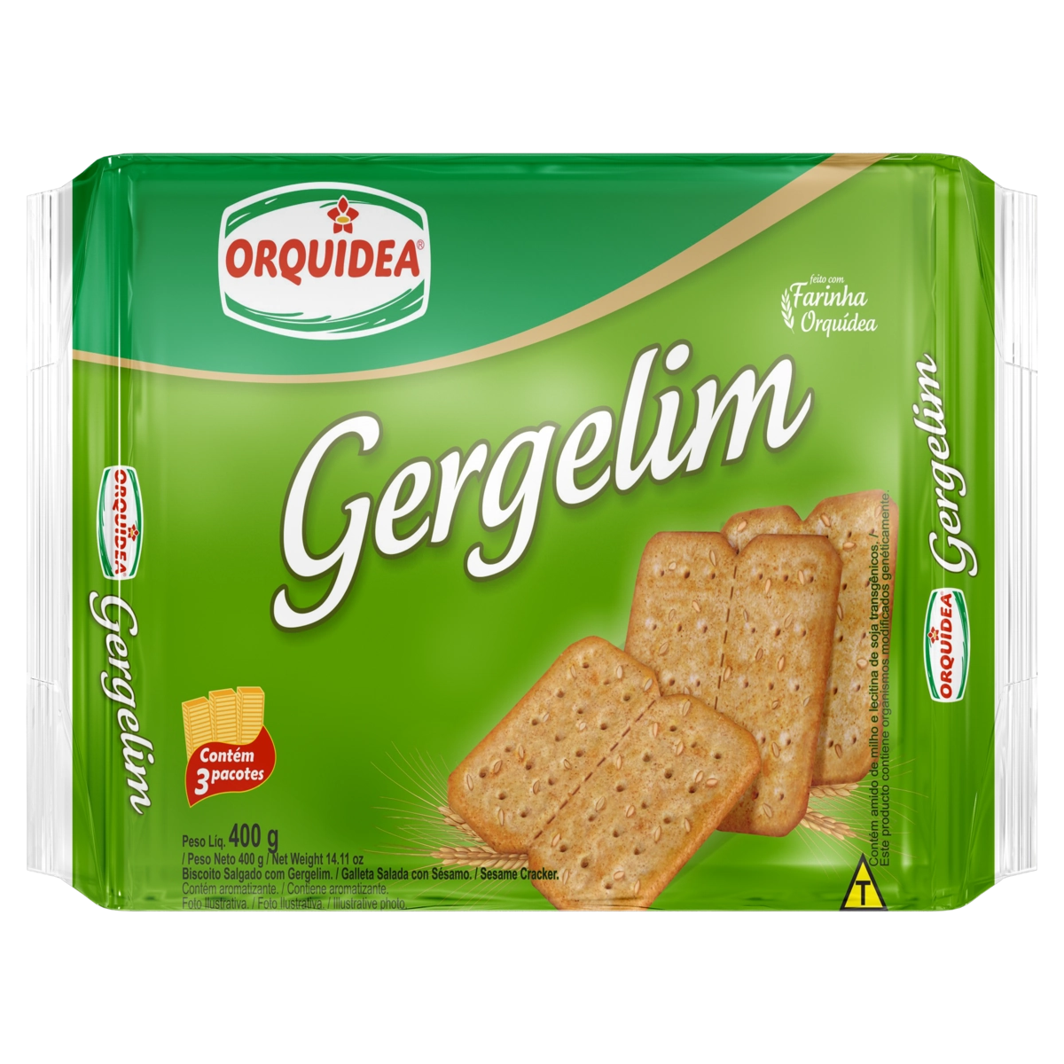 Biscoito Com Gergelim Orquídea Pacote 400g