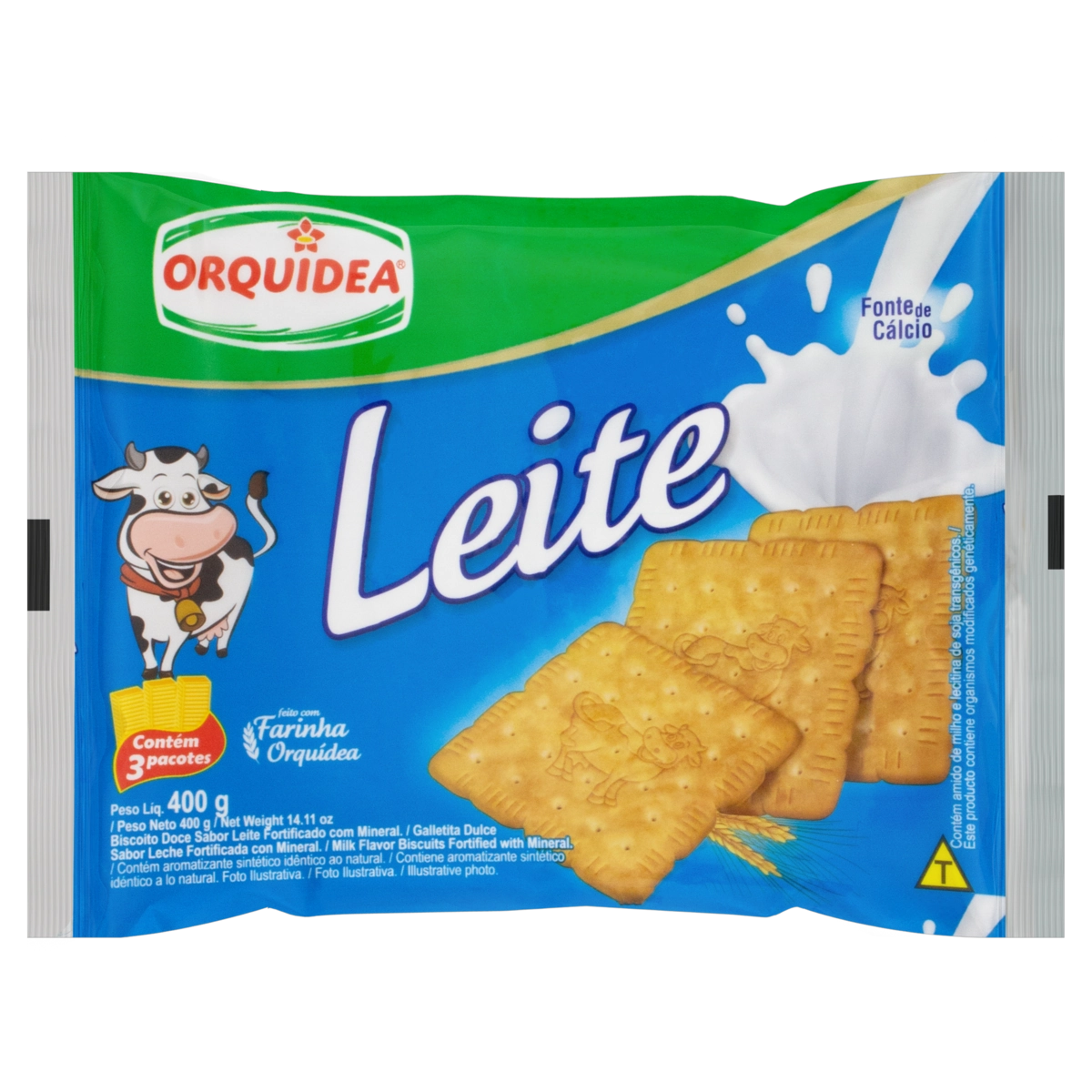 Biscoito Leite Orquídea Pacote 400g