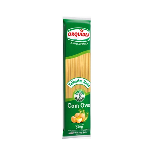 Macarrão De Sêmola Com Ovos Talharim Reto Orquídea Pacote 500g