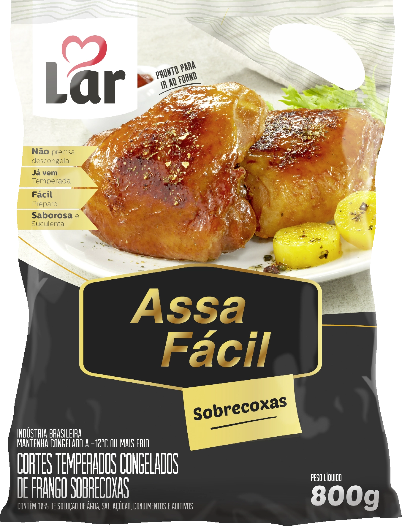Sobrecoxa De Frango Lar 800g Assa Facil