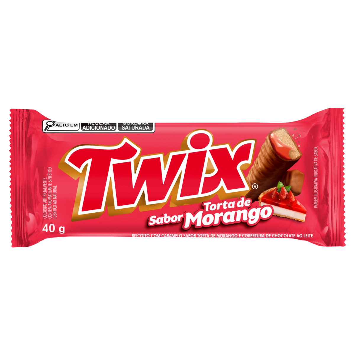 Chocolate Torta De Morango Twix Pacote 40g