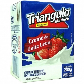 Creme De Leite Uht Leve Homogeneizado Triangulo Mineiro Caixa 200g