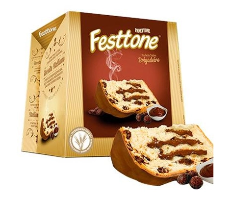 Panettone Trufado Brigadeiro Festtone Premium Caixa 500g