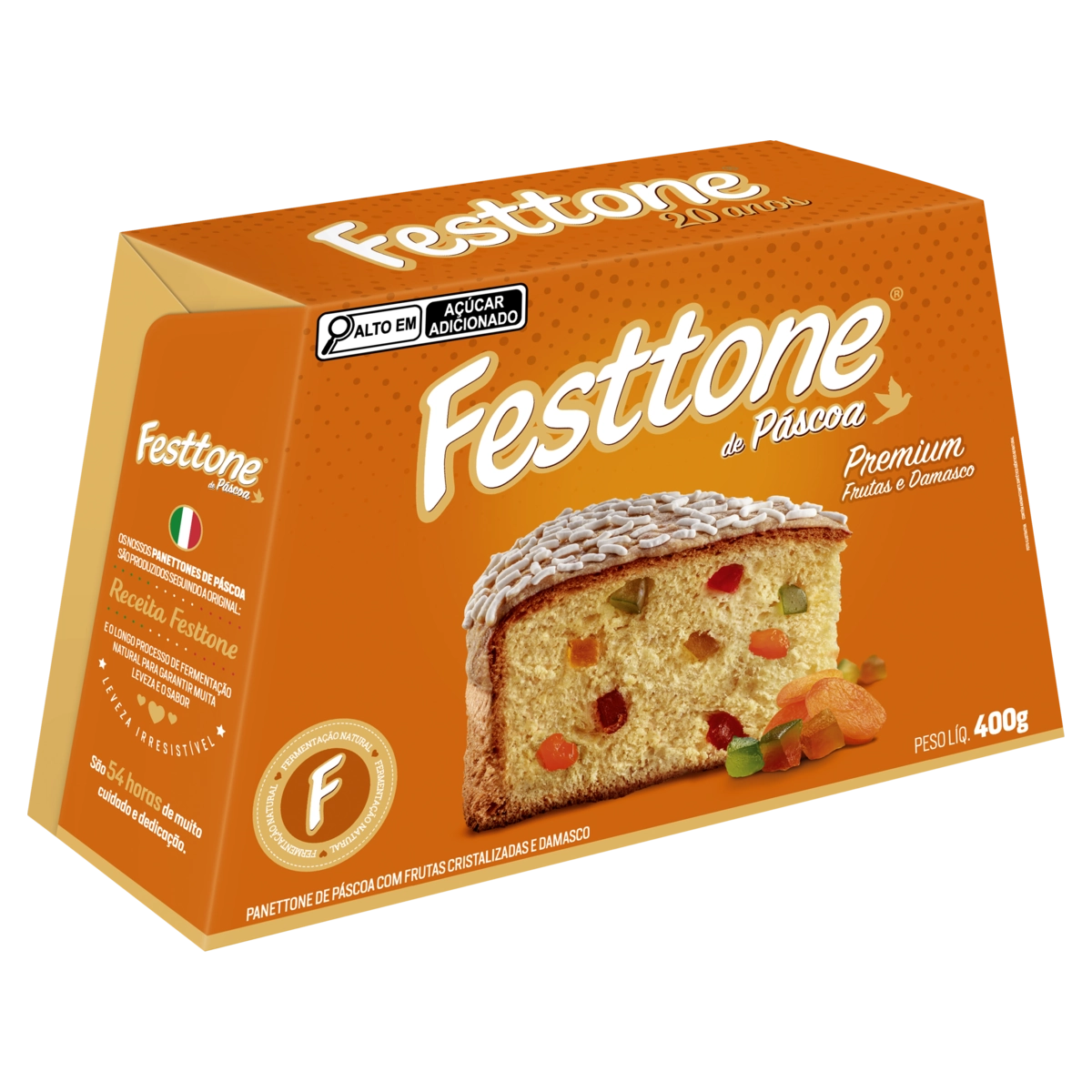 Panettone Festtone 400g Premium Frutas/dam