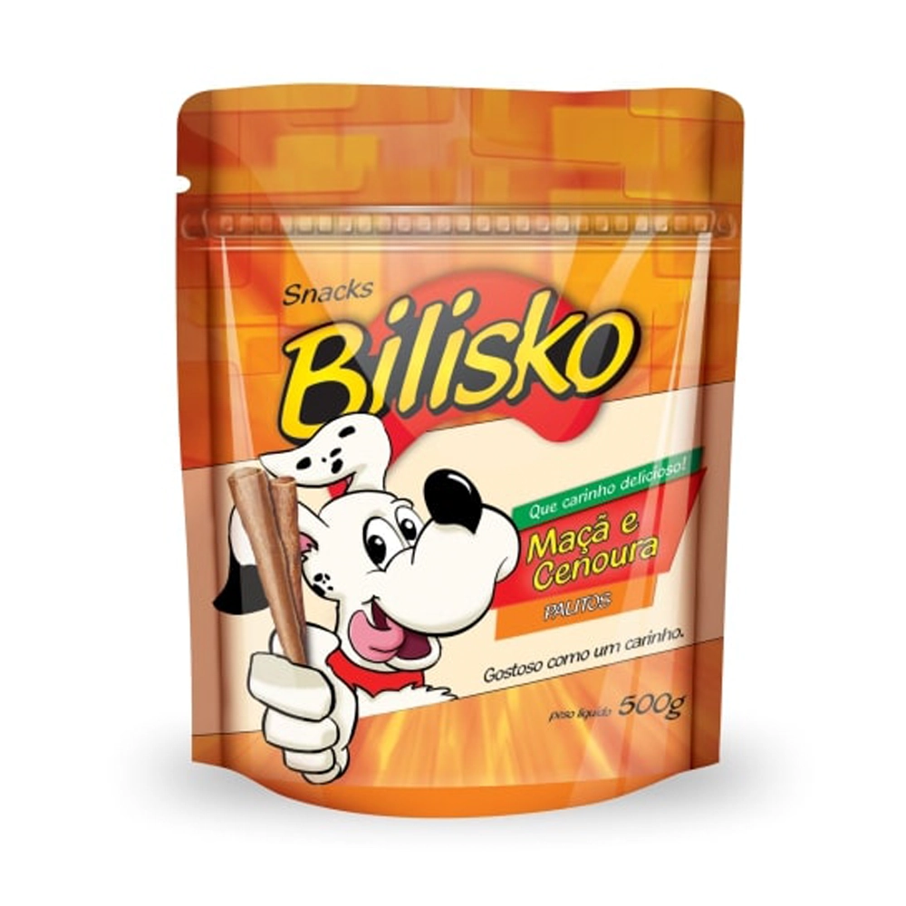 Alimento Para Cães Bilisko Snack Palitos Finos Sabormaçã E Cenoura 500g