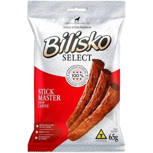 Alimento Para Cães Bilisko Snack Palitos Sabor Carne 65g