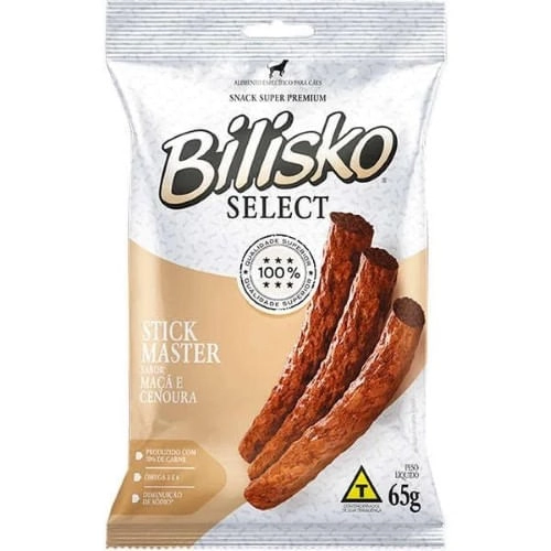 Alimento Para Cães Bilisko Snack Palitos Sabor Maçã E Cenoura 65g