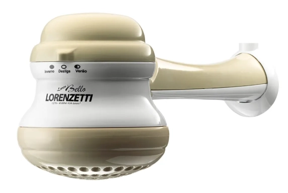 Chuveiro Bello Banho Ultra Bege Com Cano 127v 5500w Lorenzetti