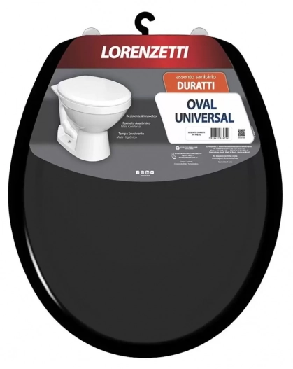 Assento Sanitario Duratti Preto