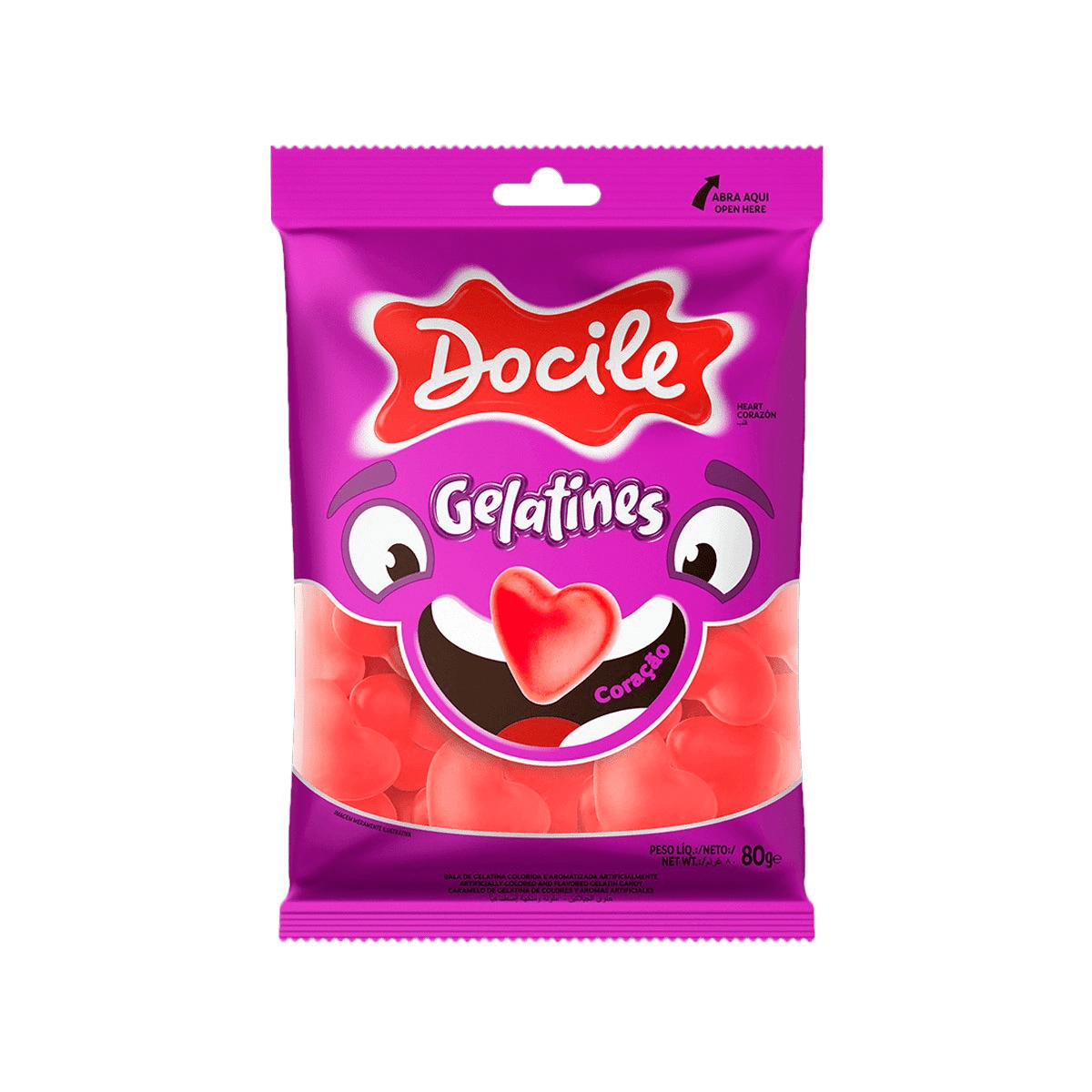 Bala Docile Gelatines 80g Coracao