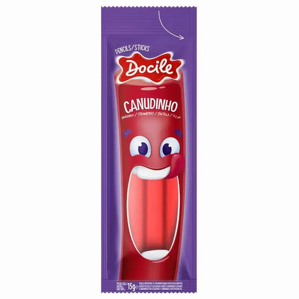 Canudinhos Docile Morango 17g