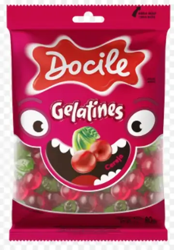 Bala Docile Gelatines 80g Cereja