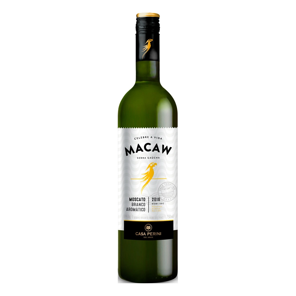 Vinho Macaw Moscato Branco Demi Sec