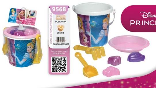 Brinq Rosita Conj De Praia Princesas 956