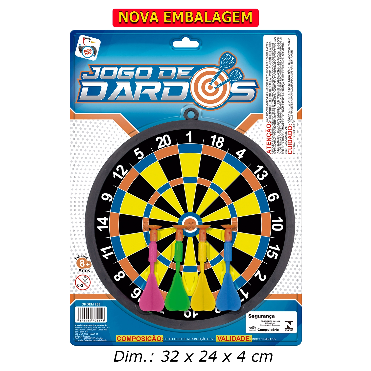 Brinquedo Pica Pau Jogo De Dardos