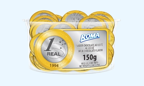 Roma Moeda Choc Pt 150g