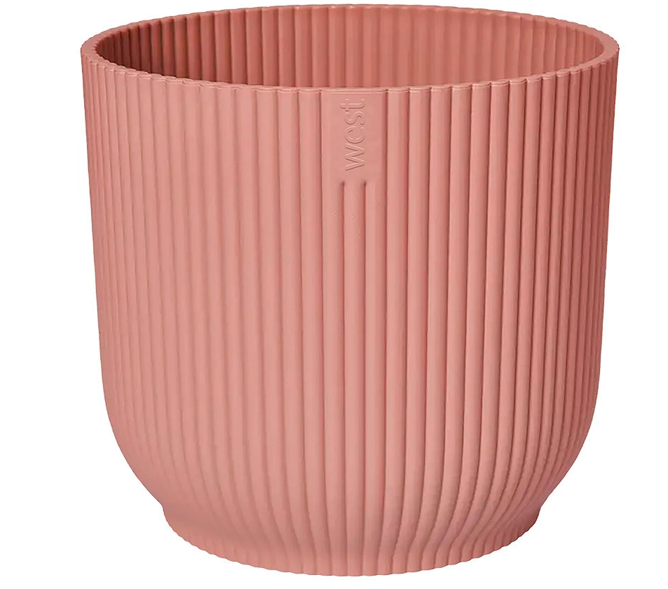 Vaso Cachepot Siena 16x14cm Rosa Coral West Garden