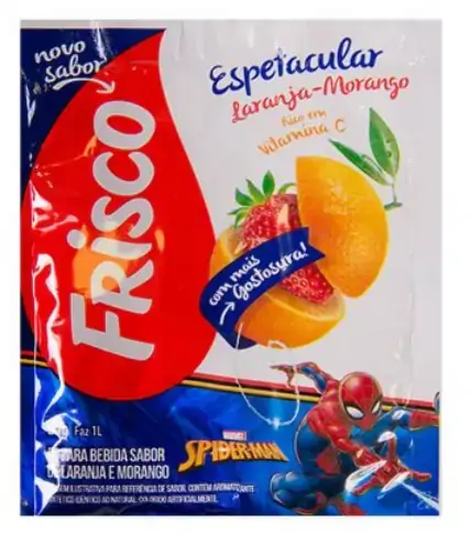 Refresco Po Frisco 25g Laranja Com Morango