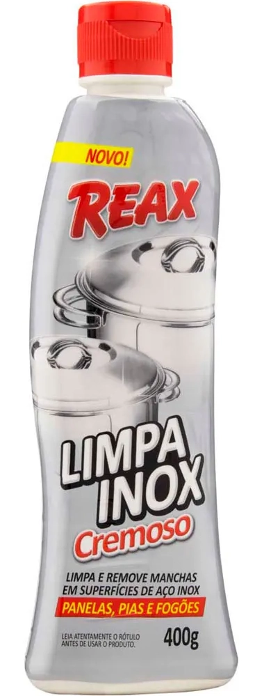 Limpa Inox Cremoso Reax Frasco 400g