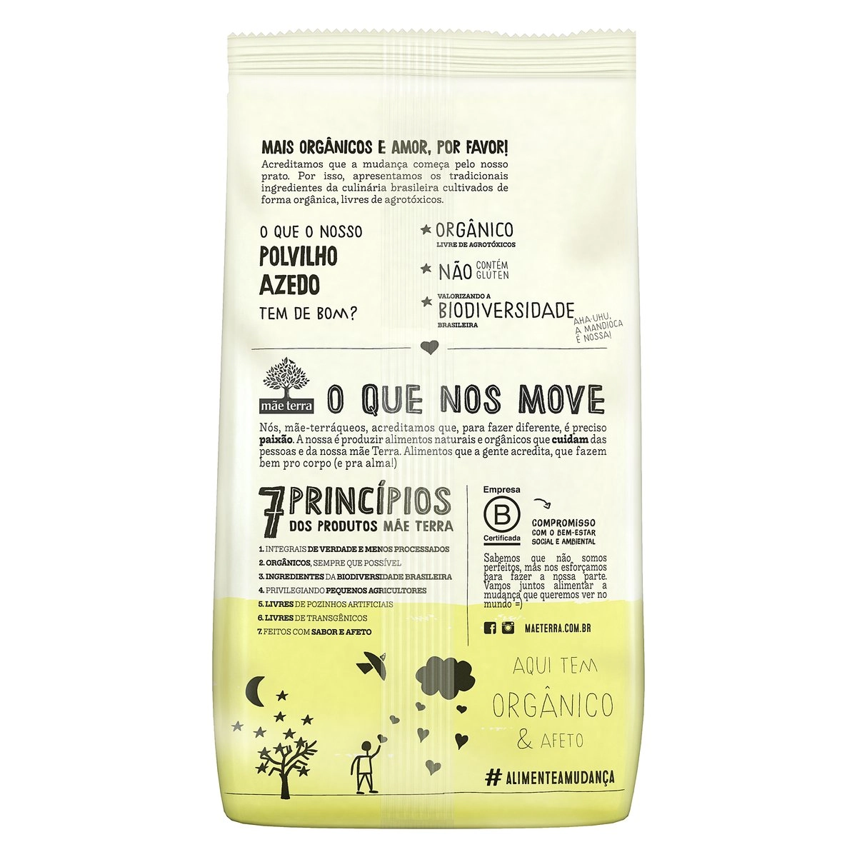 Polvilho Azedo Orgânico Mãe Terra Pacote 400g