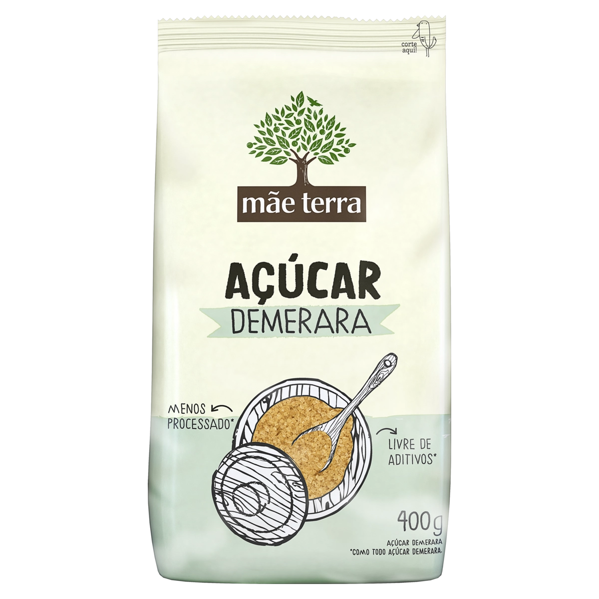 Açúcar Demerara Mãe Terra Pacote 400g