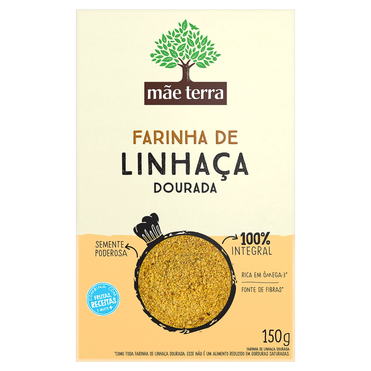 Farinha De Linhaça Dourada Integral Mãe Terra Caixa 150g
