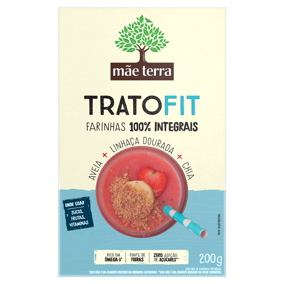 Mistura De Farinhas Integrais Mãe Terra Trato Fit Caixa 200g